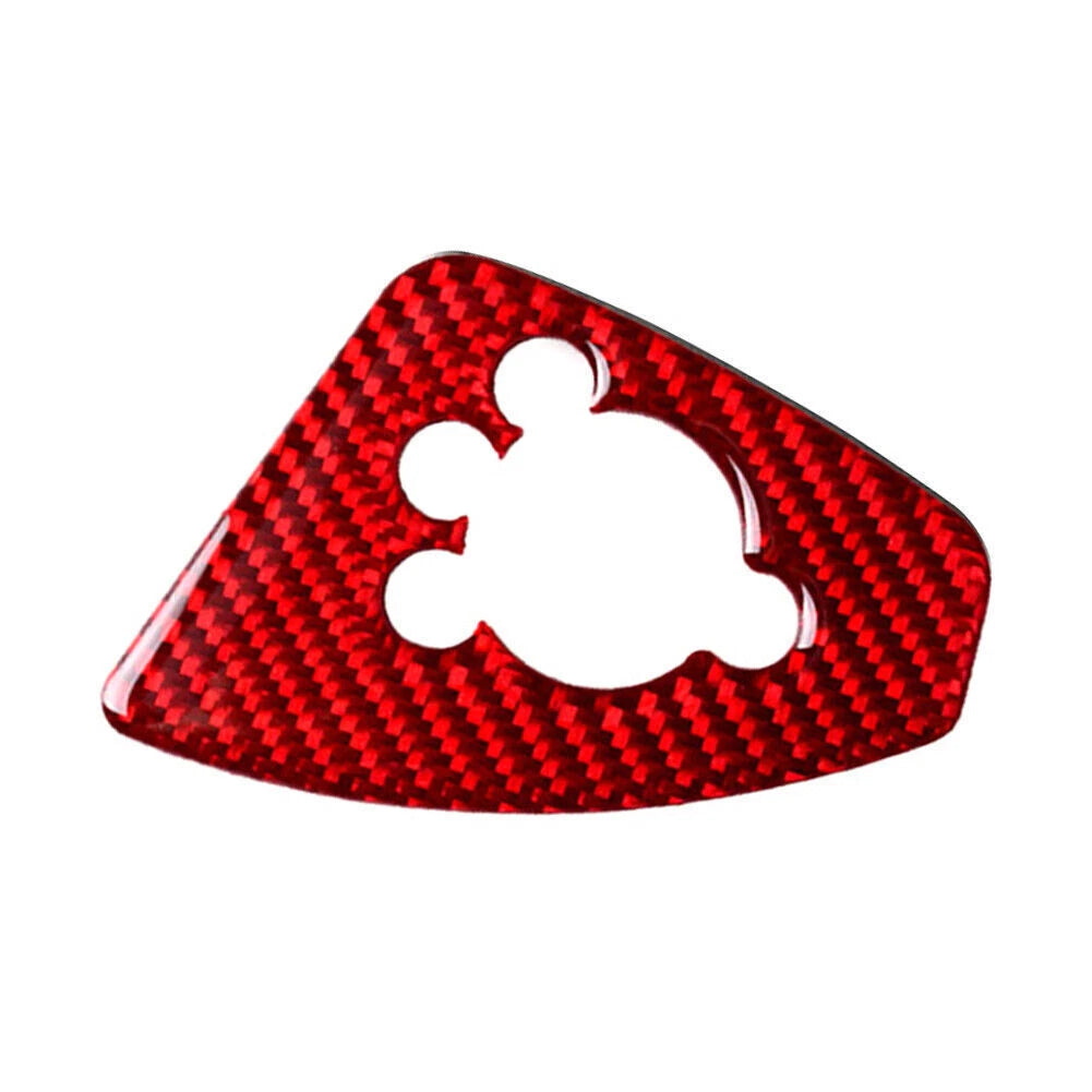 Interior Door Lock Button Cover Trim Carbon Fiber Fit Audi TT TTRS 2008 - 14 Red