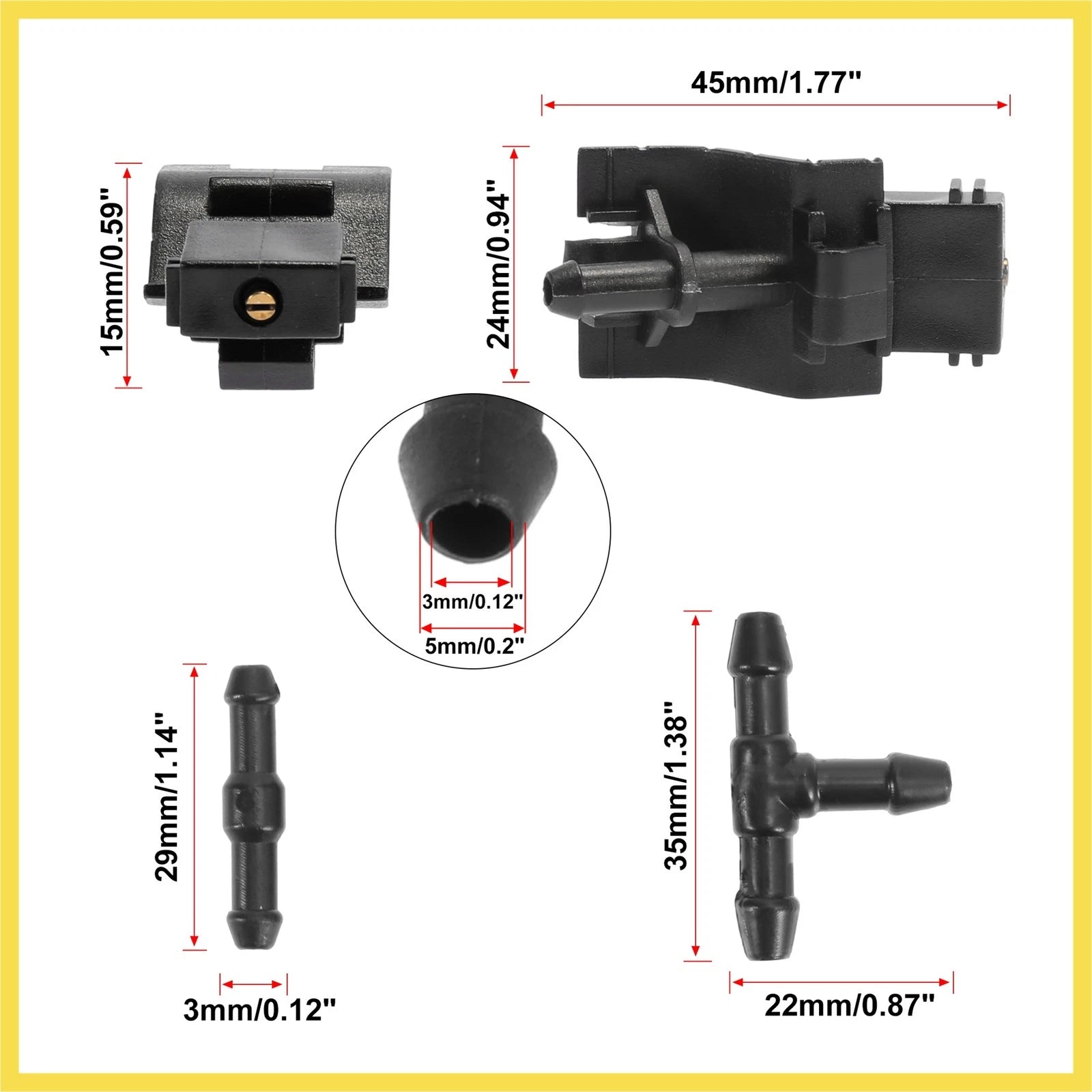 Windshield Wiper Fluid Nozzle Set 7pcs for Toyota Scion (2005–2016)