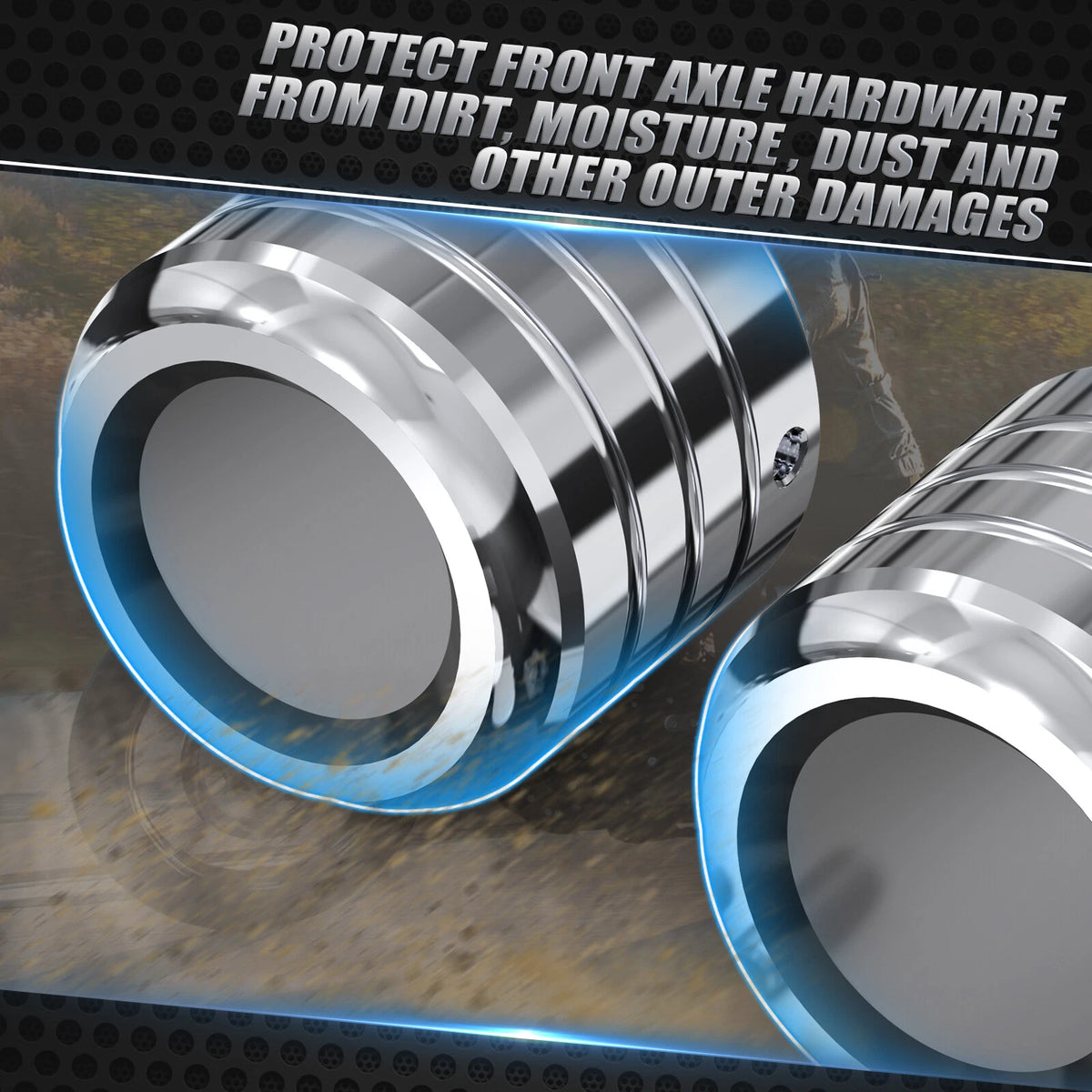 2X Front Axle Cap Nut Cover for Harley Roadster XL1200CX (2016–2022)