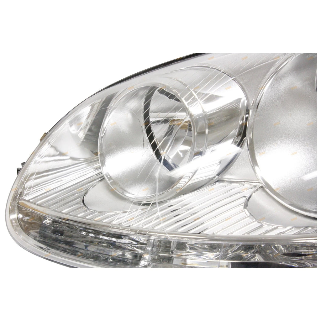 LH Chrome Headlight for VW Golf Jetta MK5 (2004–2010)
