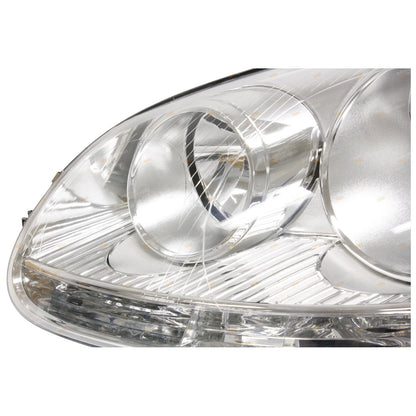 LH Chrome Headlight for VW Golf Jetta MK5 (2004–2010)