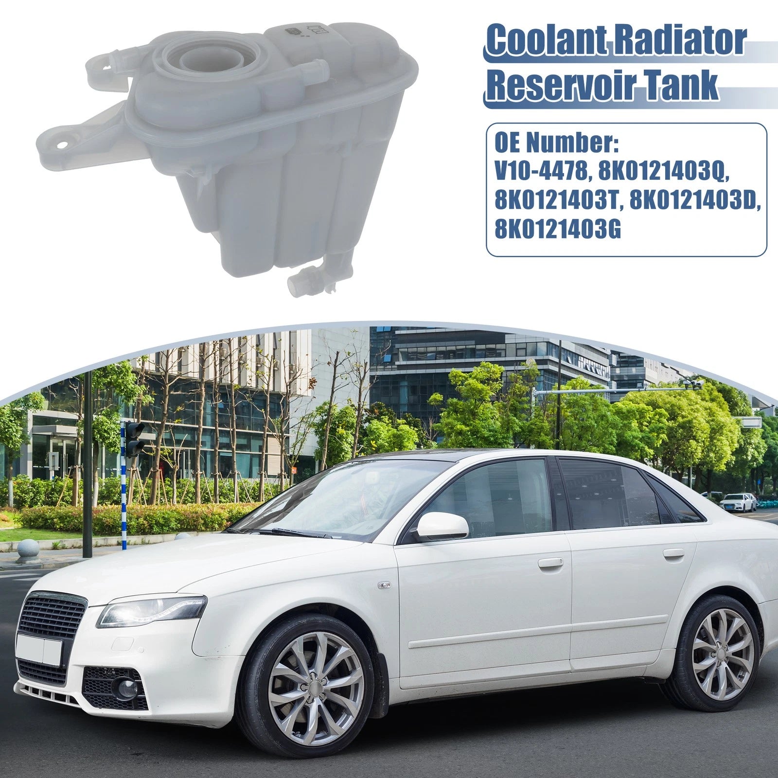 Coolant Reservoir Tank with Sensor for Audi A4 (2009–2016)