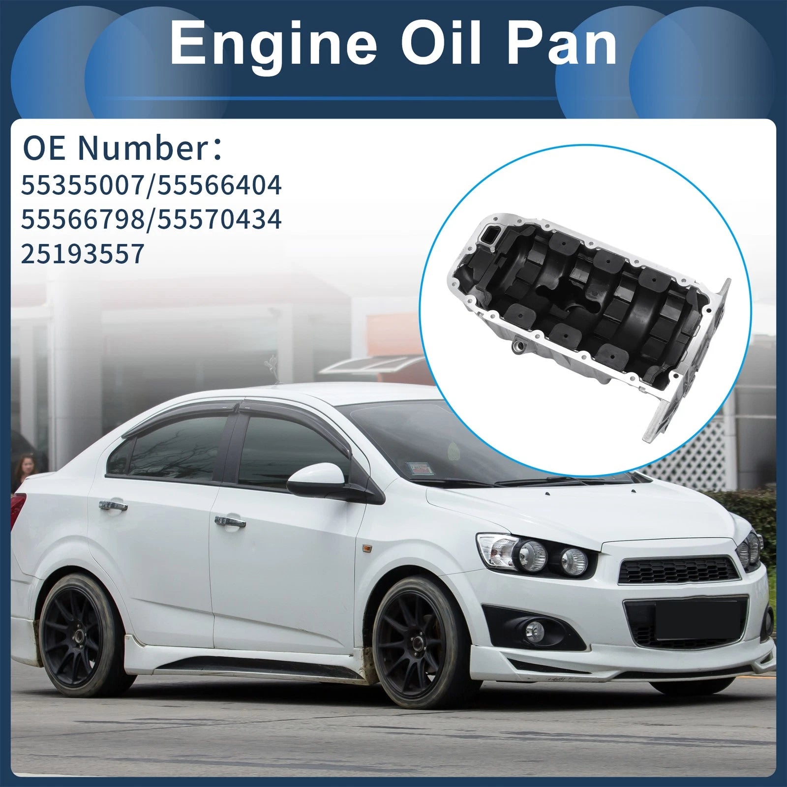 Engine Oil Pan Replacement for Chevrolet Sonic (2011–2018) Aluminum