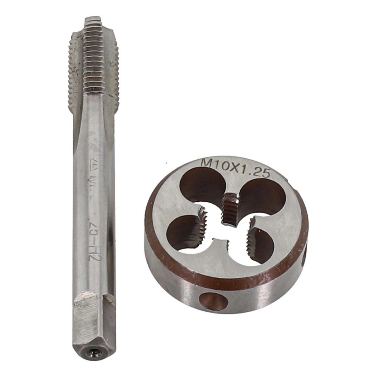 2X M10X1.25 Right Hand Taps and Die Set for Threading Efficiency
