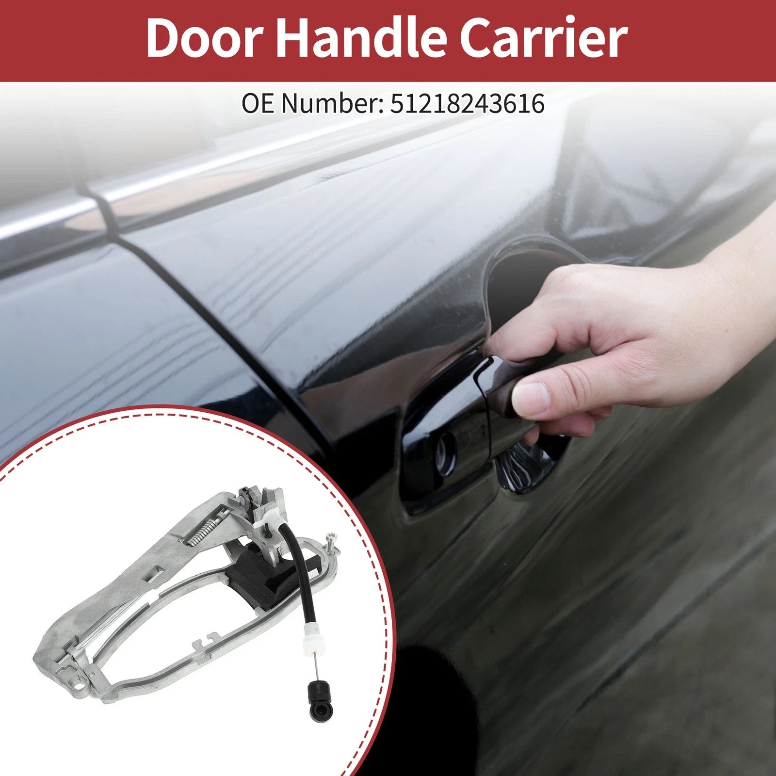 Front Right Door Handle Carrier Replacement for BMW E53 X5 (2000–2006)