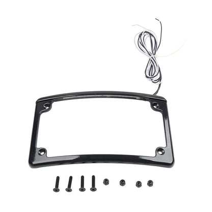 Rear License Plate Frame Bracket with Light for Harley Touring Glide