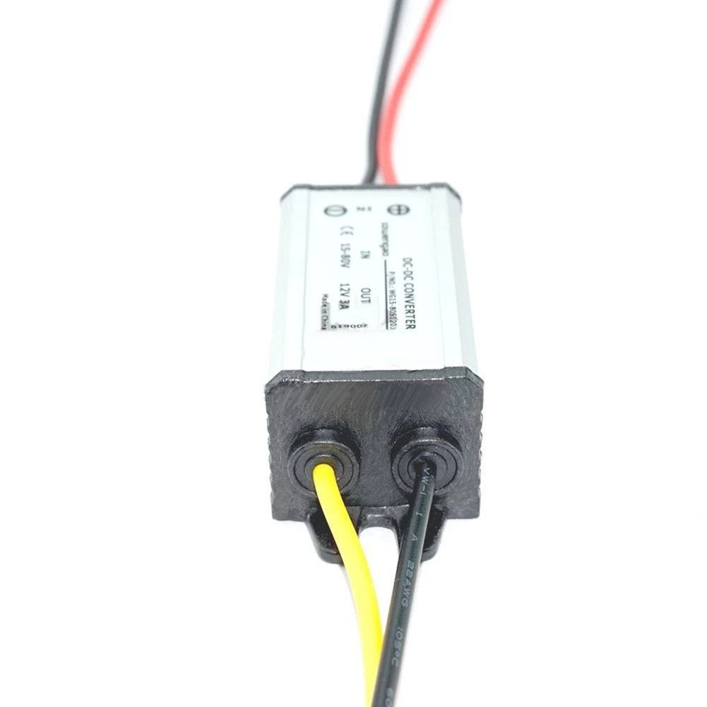 DC-DC Voltage Regulator 12V 3A for Marine Electronics (15-80V Input, IP67)