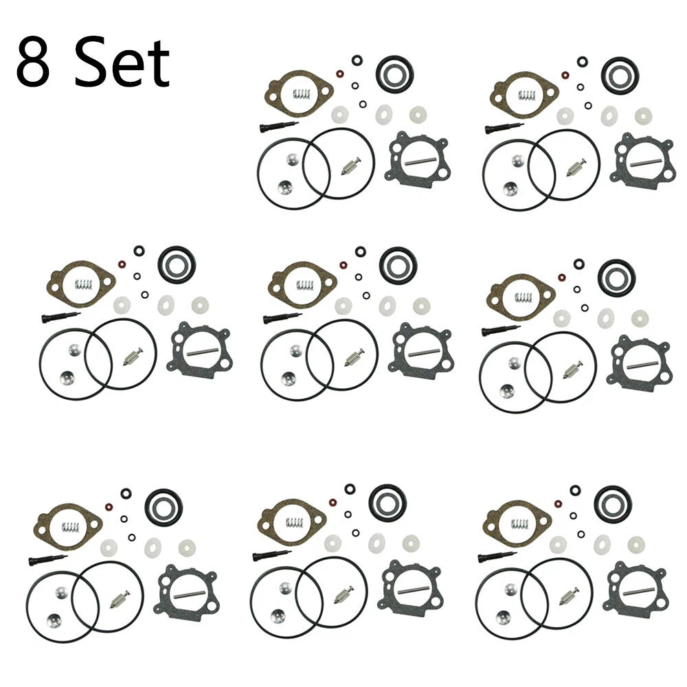 Set of 8 Carburetor Repair Kits for Briggs & Stratton (492495, 493762, 498260)