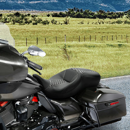 Driver Passenger Seat for Harley Touring Road King Street Glide (2009–2023)
