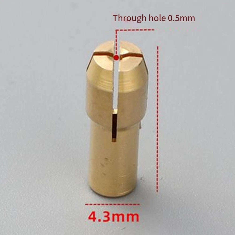 10pcs Brass Drill Chuck Adapter for Mini Rotary Tools (0.5-3.2mm)