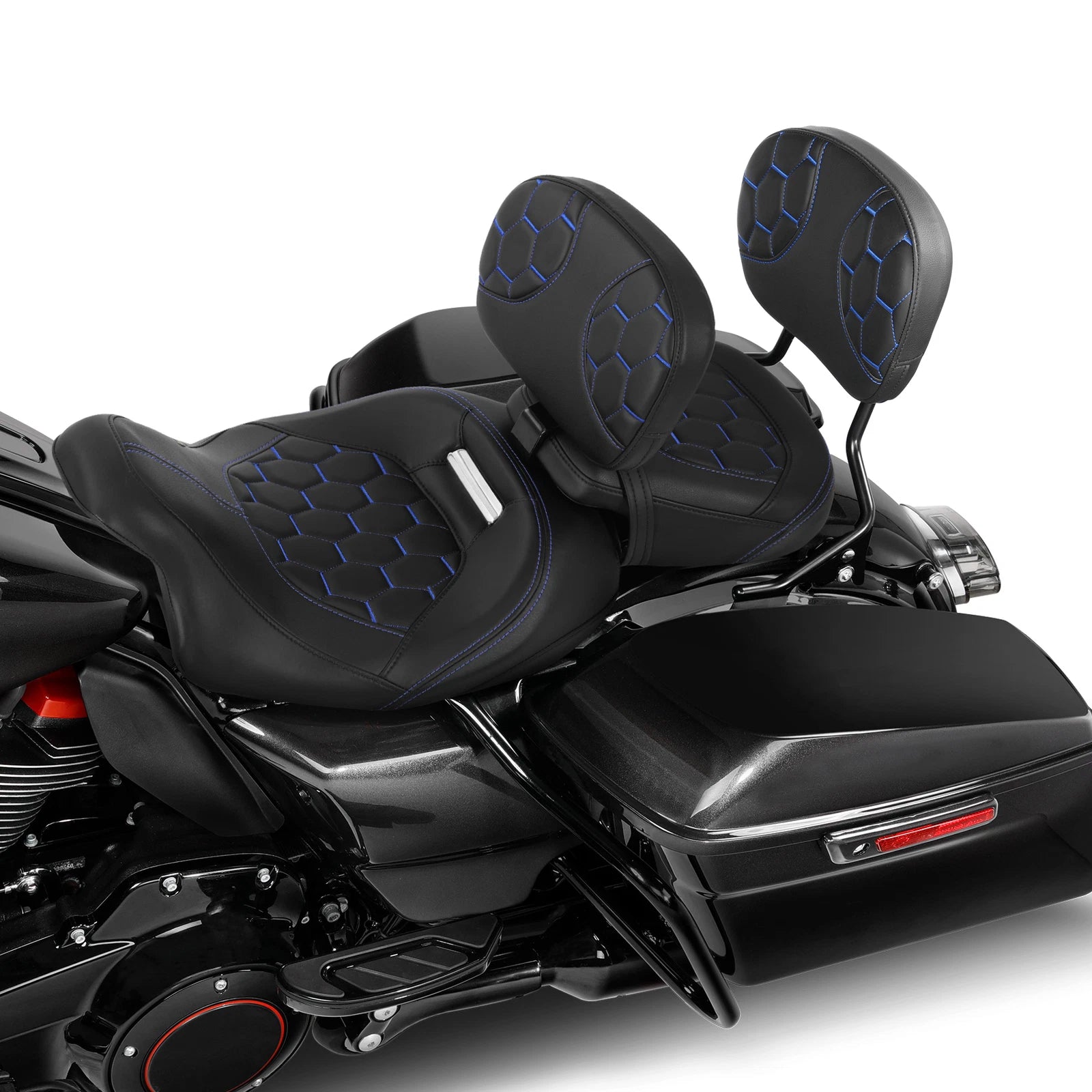 Driver & Passenger Seat Pad Backrest for Harley CVO Road Glide (2009–2023)