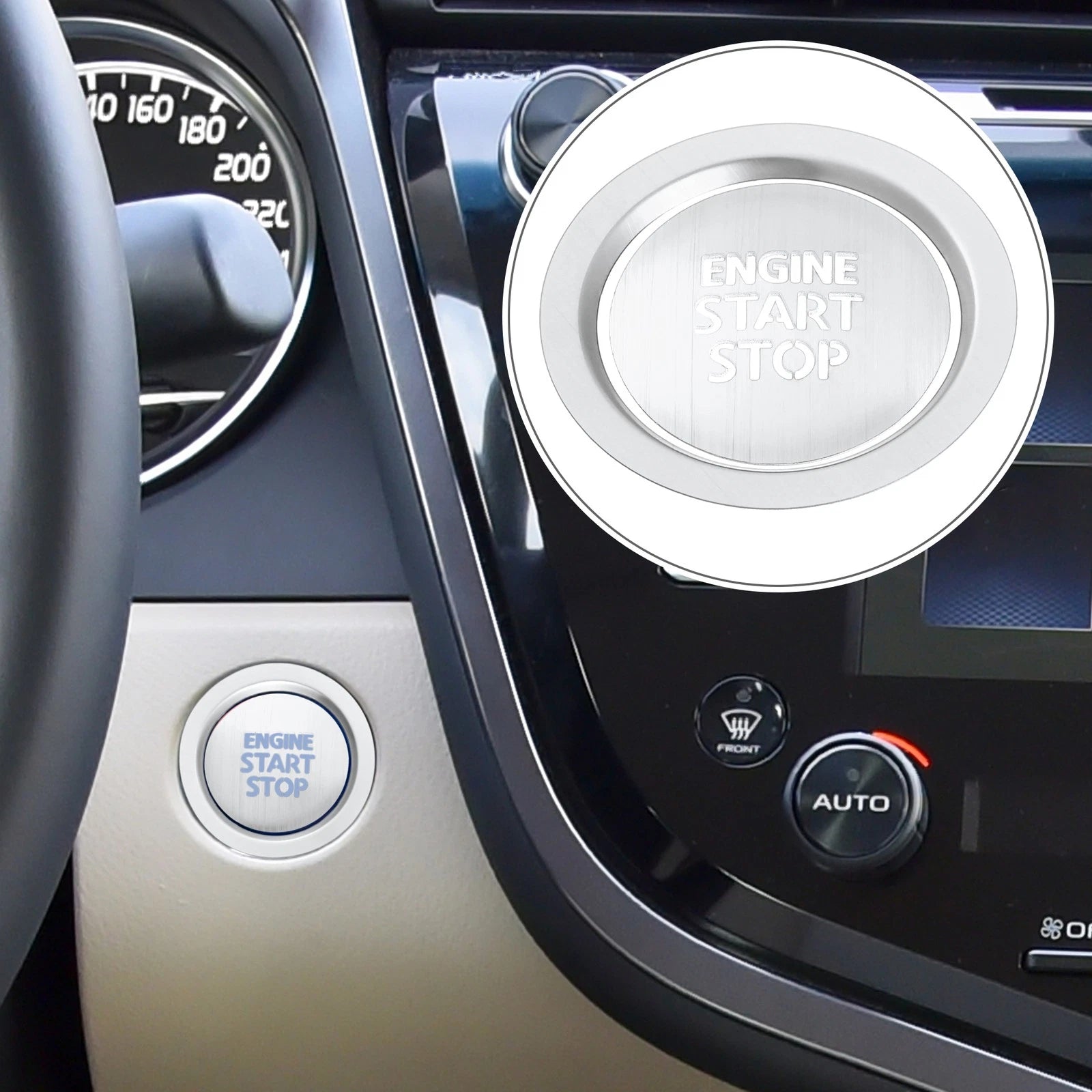 Car One Click Start Button Cover Replacement for Toyota Corolla Cross (2022–2025)
