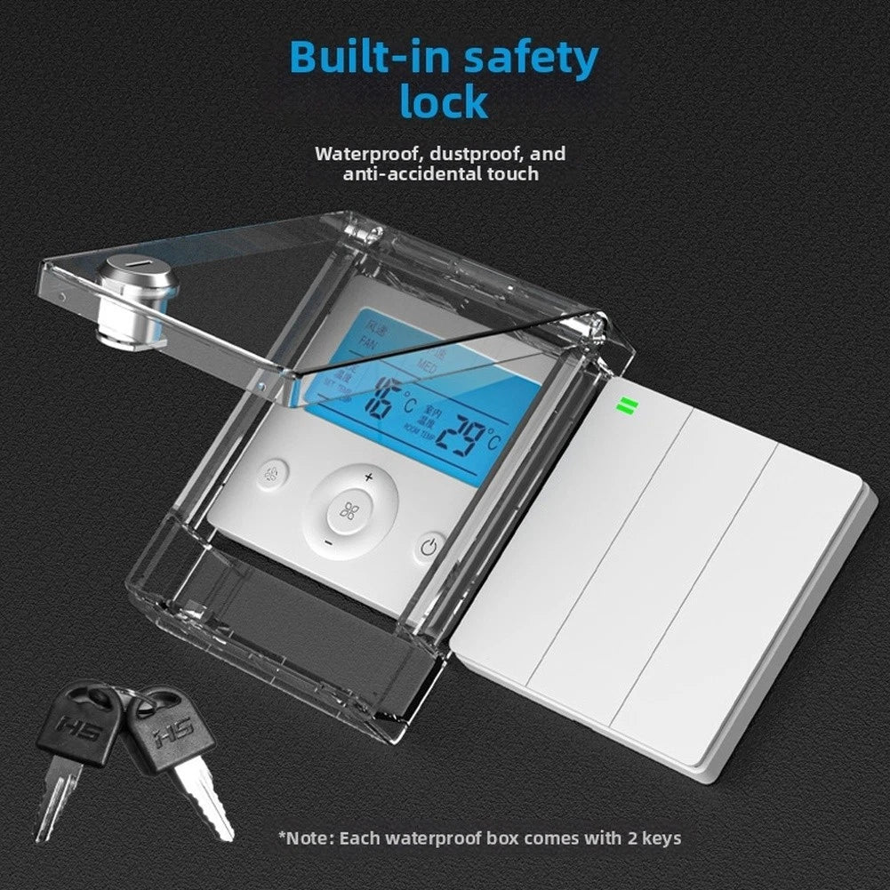 Lock Waterproof Switch Cover Panel for 86 Type Air Conditioning