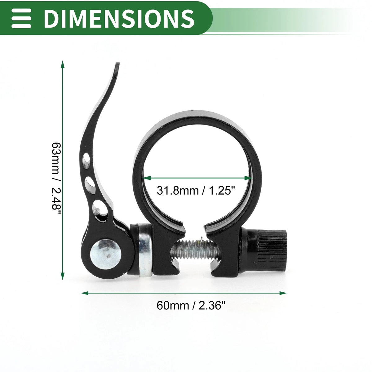 31.8mm Aluminum Alloy Seat Post Clamp for Bike Bicycle