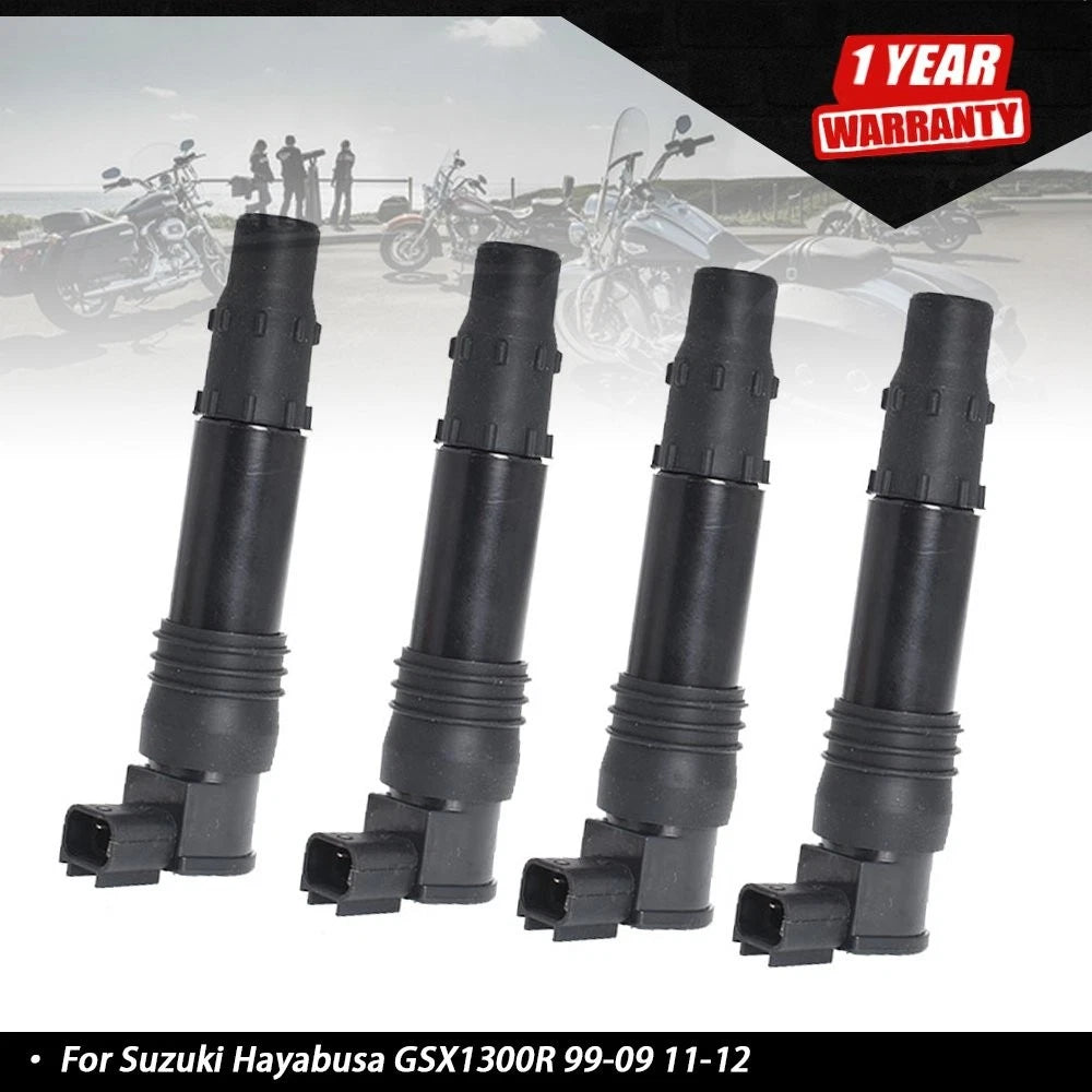 Set of 4 Ignition Coils for Suzuki GSX-R1000 (2001–2008)
