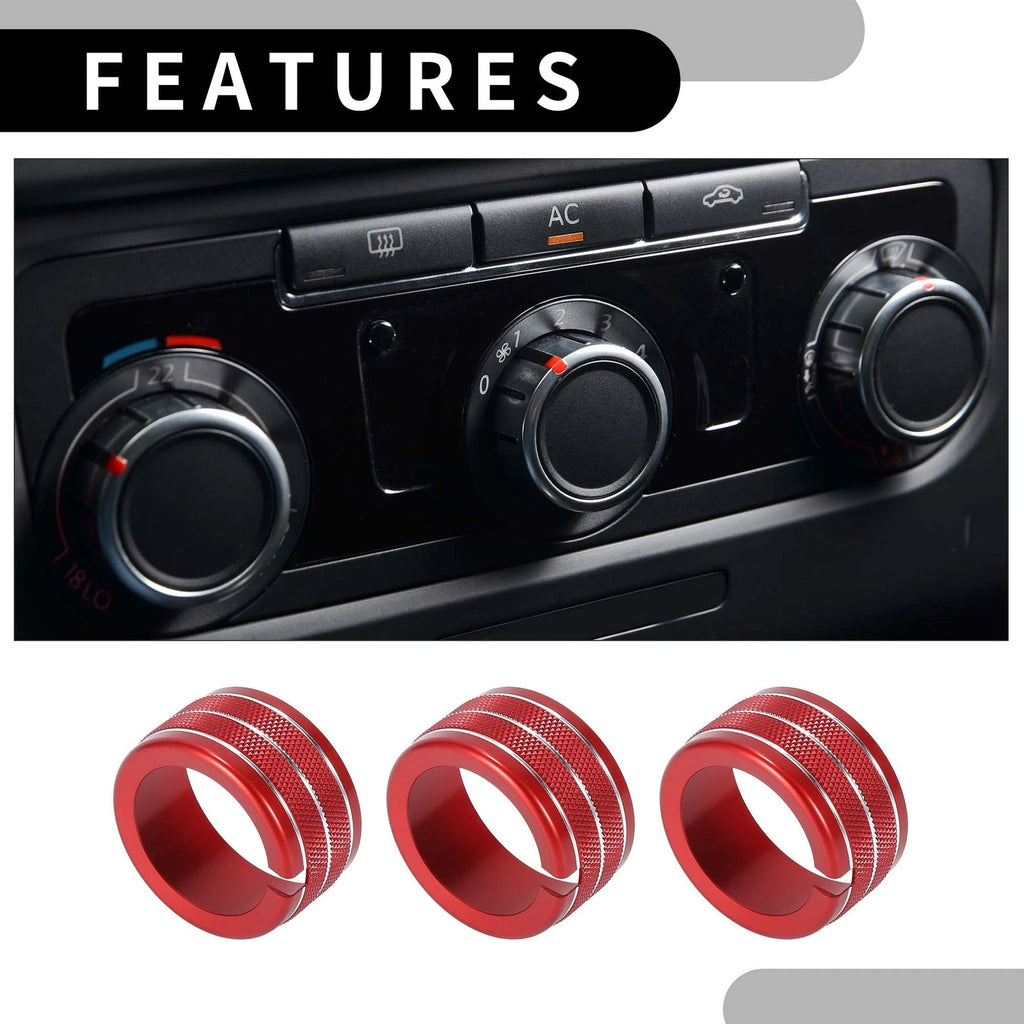 AC Heat Temperature Climate Switch Knob Cover Kit for Dodge Durango (2011–2020)