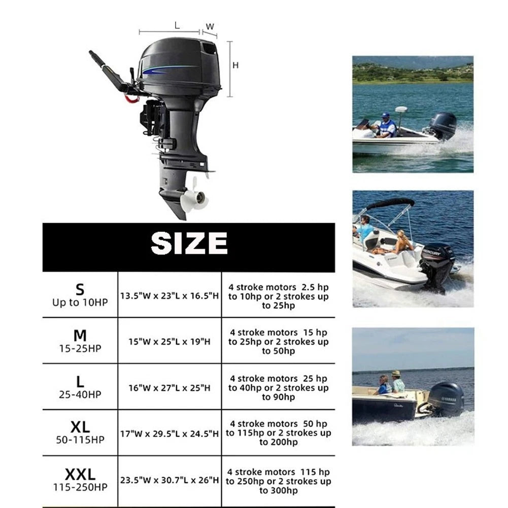 Outboard Motor Half Covers for Various Sizes (Fits Most Models)