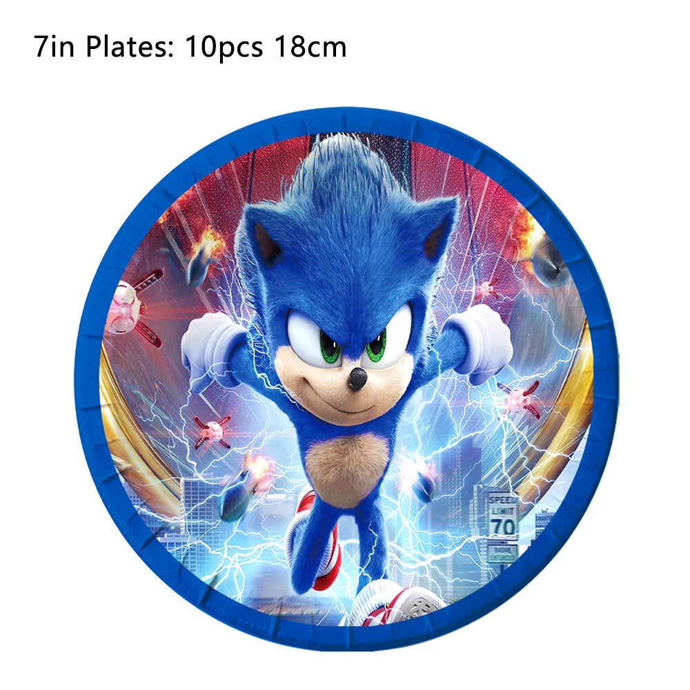 51pcs Sonic Birthday Party Supplies Set