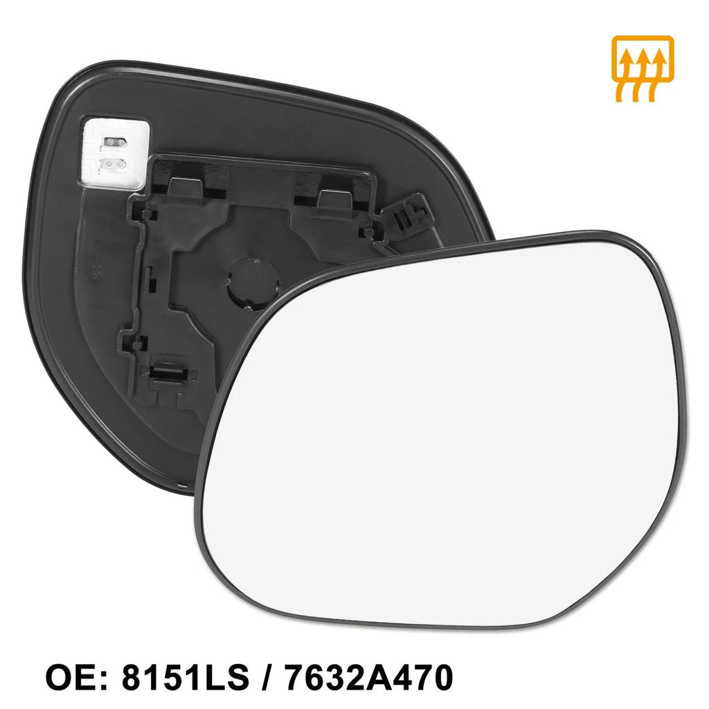 Left Side Heated Mirror Glass with Backing Plate for Mitsubishi Outlander (2014–2023)