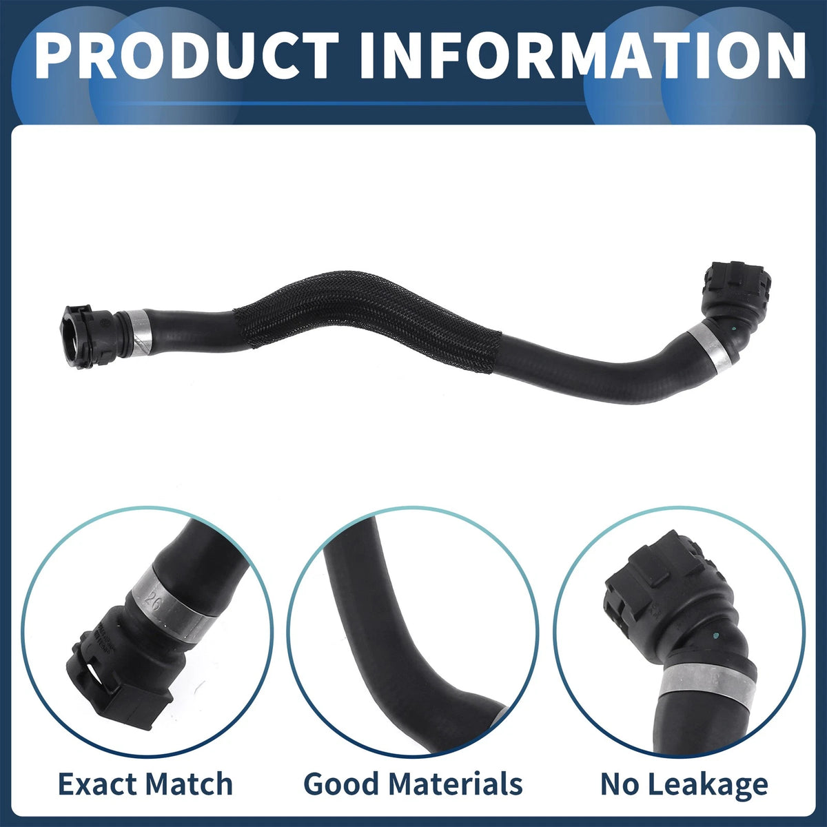 Radiator Hose for BMW X1 (2012–2015), Z4 (2012–2016) No. 17127612446 Rubber