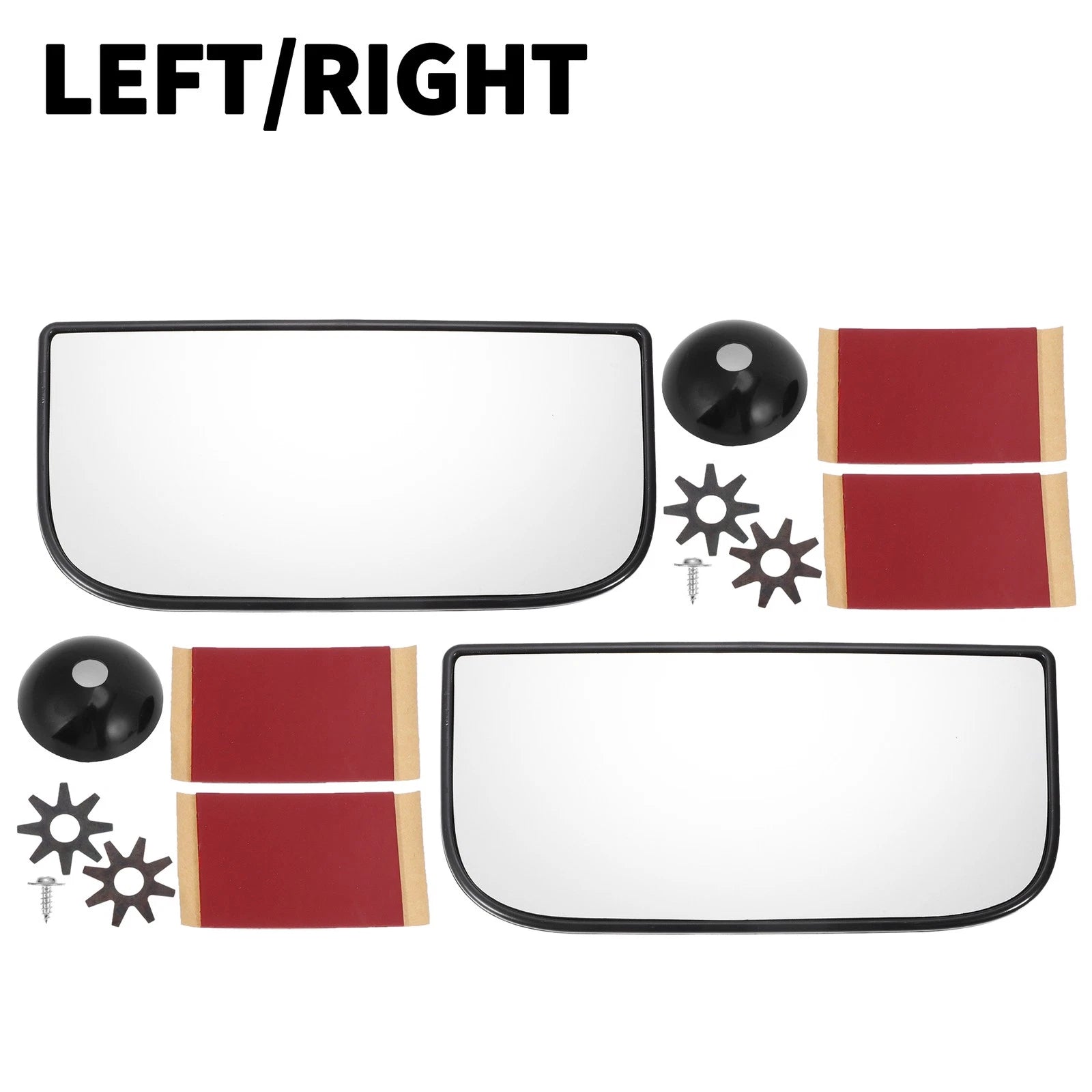Mirror Glass Pair Left Right White Non-Heated for Chevrolet GMC (2007–2013)