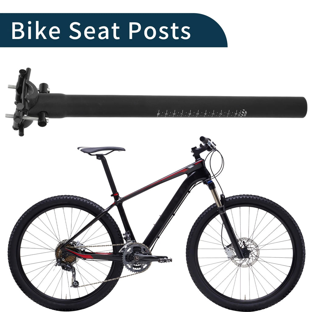 Seat Post 27.2x350mm Lightweight 2-Bolt Replacement for Bike (All Years)