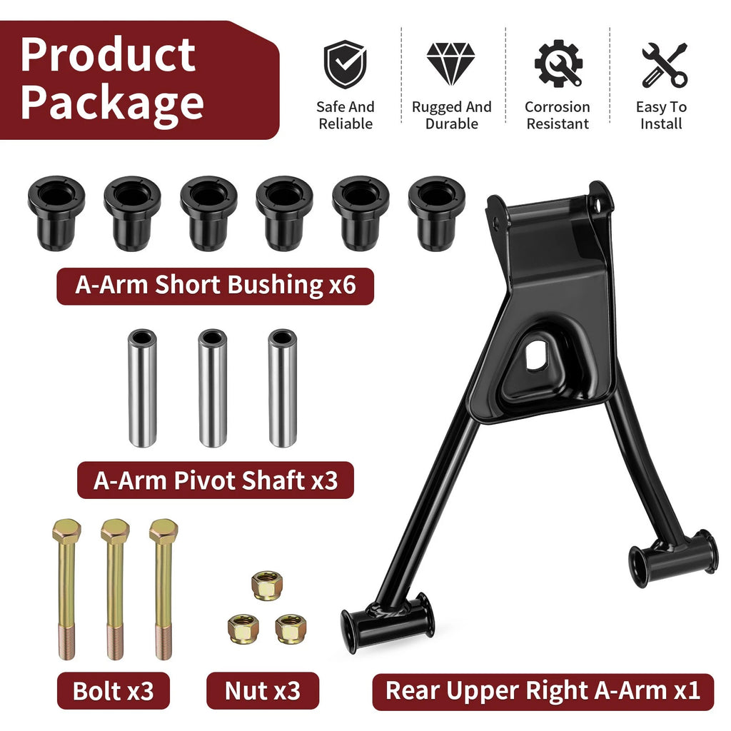 Rear Upper Right A-Arm Kit for Polaris Sportsman 400 450 500 570 600 700 800 (MV7)