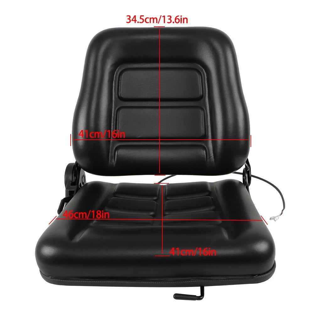 Foldable Forklift Seat for Universal Applications (Adjustable Angle, PVC)