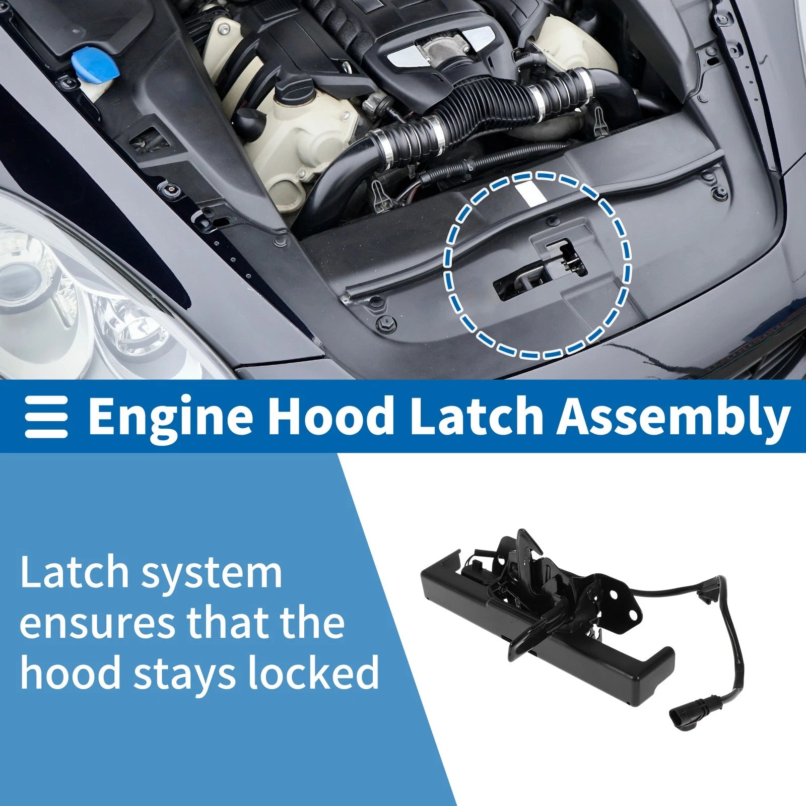 Hood Latch Assembly OEM Replacement for Hyundai Elantra (2021–2023)