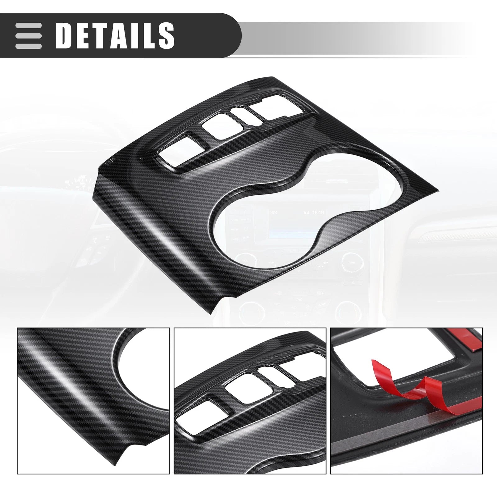 Central Control Gear Shift Panel Cup Holder Cover for Honda Ridgeline (2020–2023)