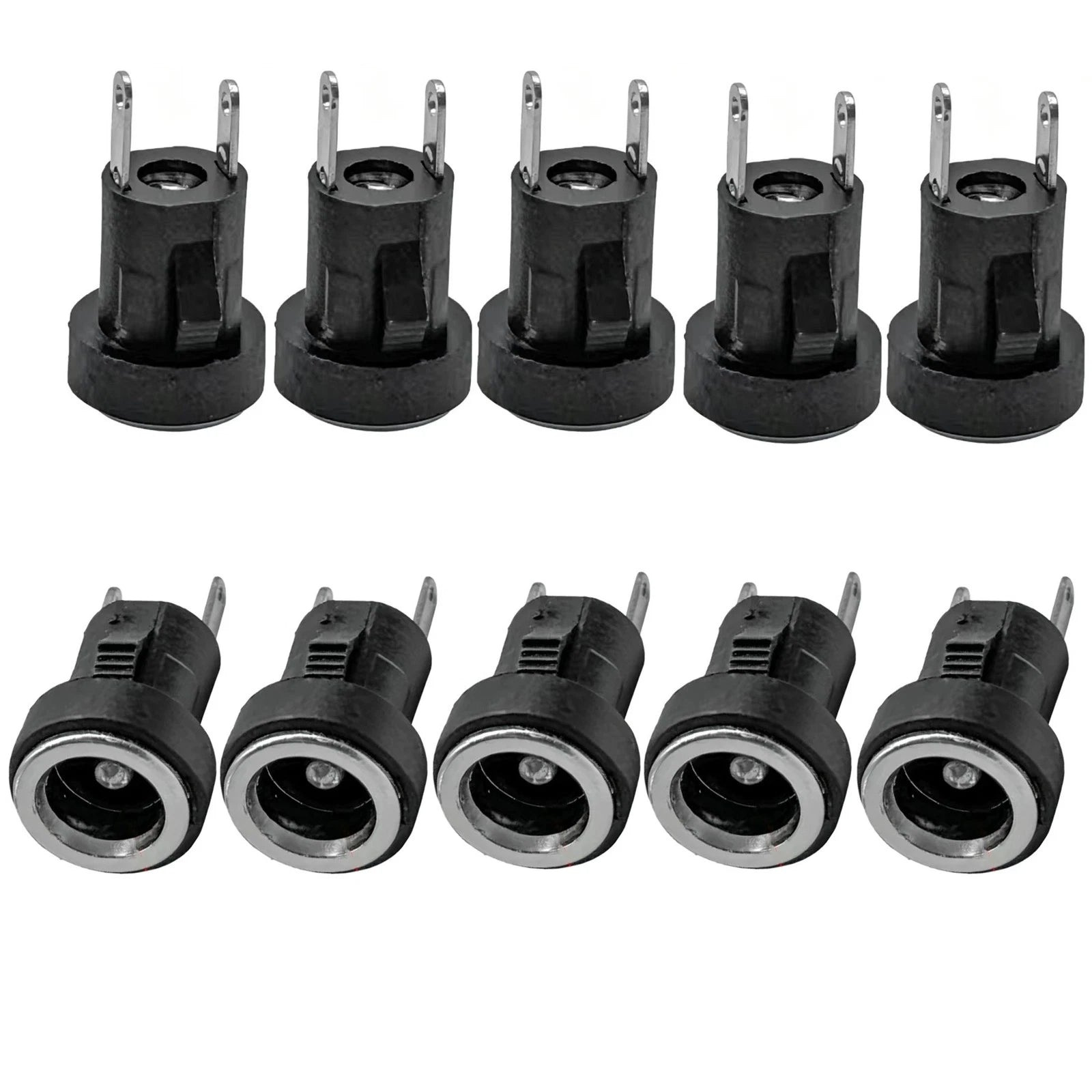 10pcs 2pin DC Power Connector 5.5mm x 2.1mm for PCB Solder Mount Socket