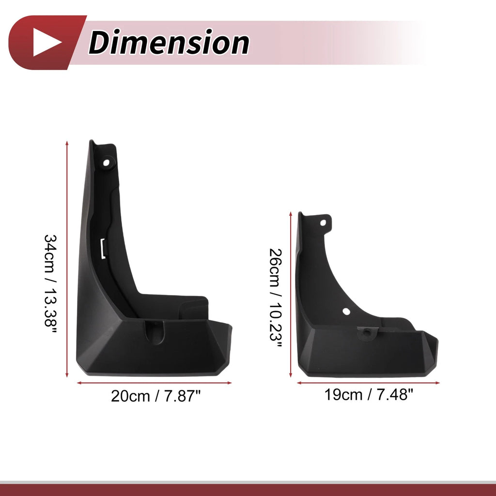 Mud Flaps Splash Guards 1 Set Front Mud Guards for Toyota Frontlander Sport (2023–2024)