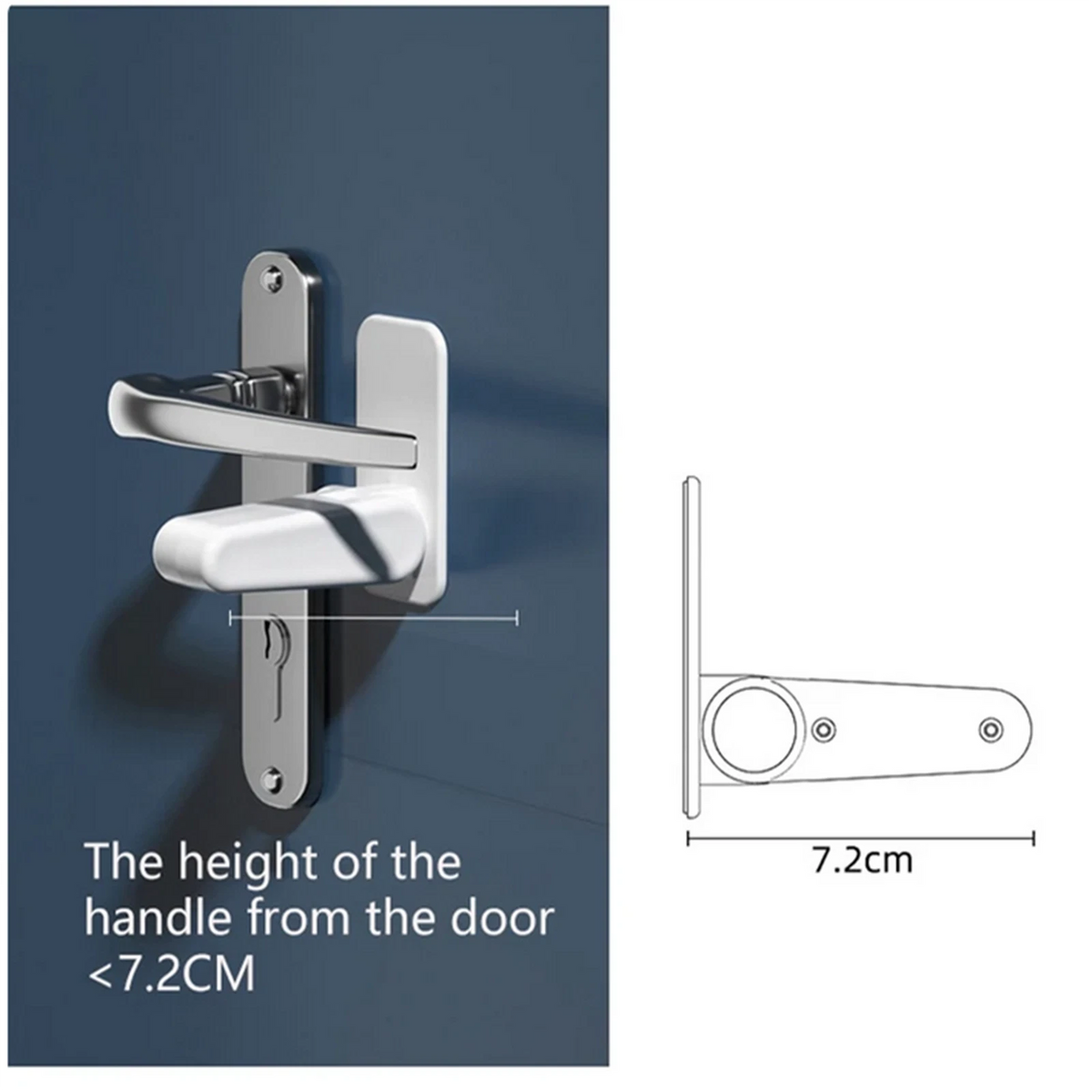 Child Safety Door Handle Locks for Universal Use (Self-Adhesive)