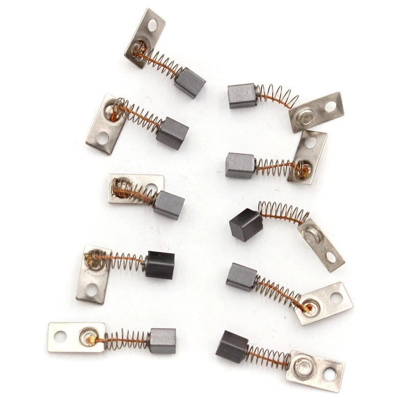 Set of 10 Carbon Brushes for Electric Motor Grinding Machine