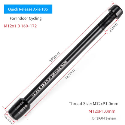 Aluminum Thru Axle for Road and Mountain Bikes (Indoor Training Setup)