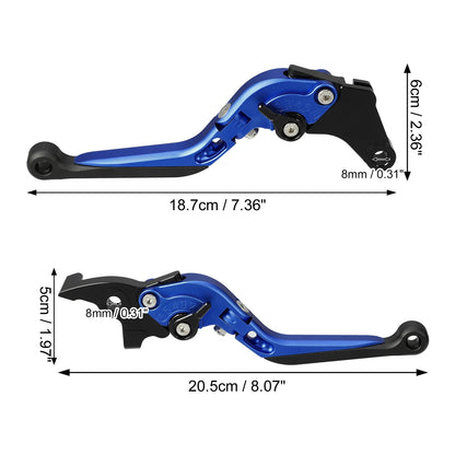 Folding Brake Clutch Lever Set for Suzuki GSX-R125 (2017–2023) - Black Blue