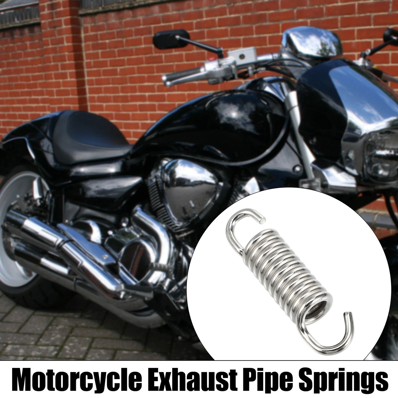 6 Pcs Muffler Exhaust Pipe Spring for Universal Motorcycle (43mm)