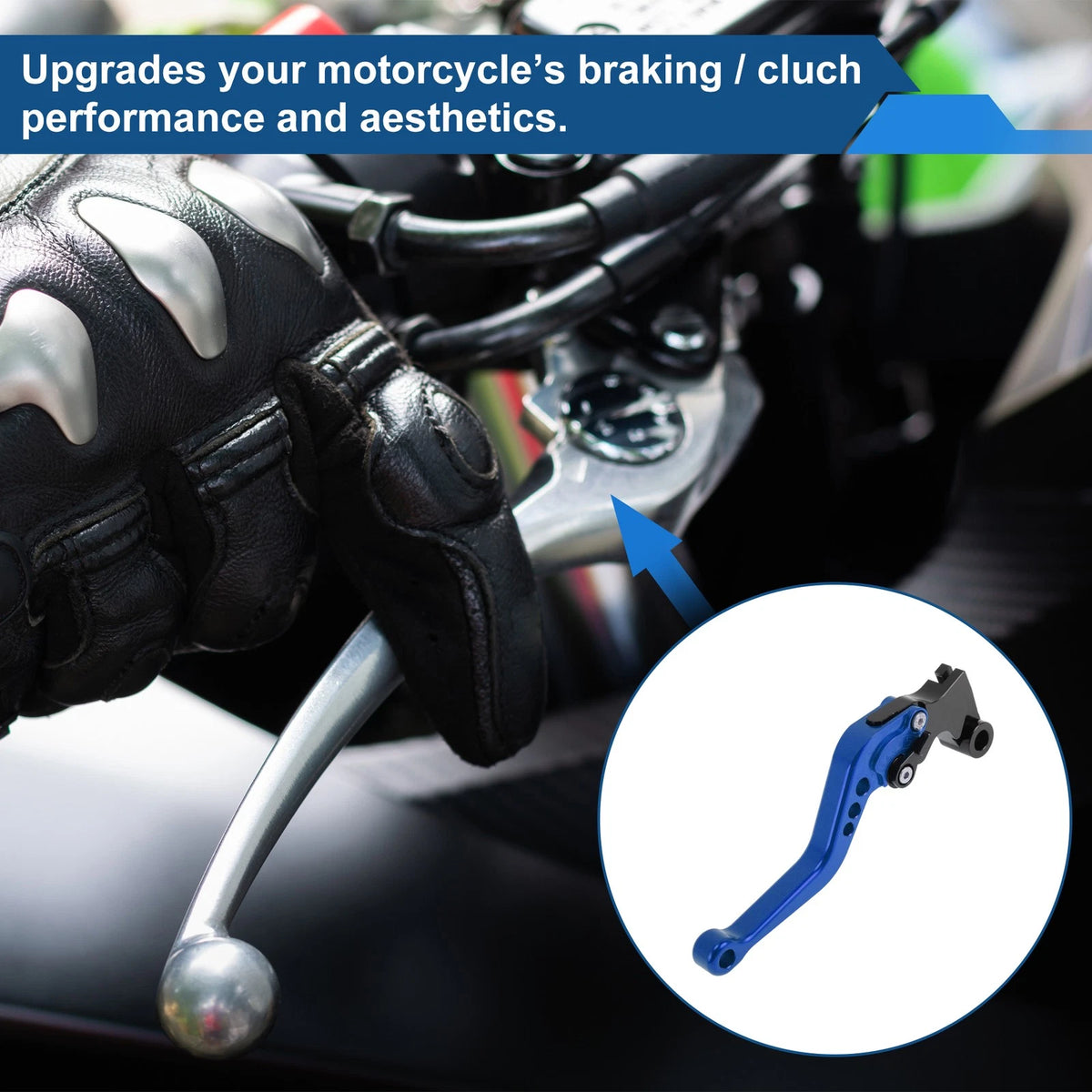 Short Brake Clutch Levers for Yamaha YZF-R25 (2014–2015) - Blue, 1 Pair