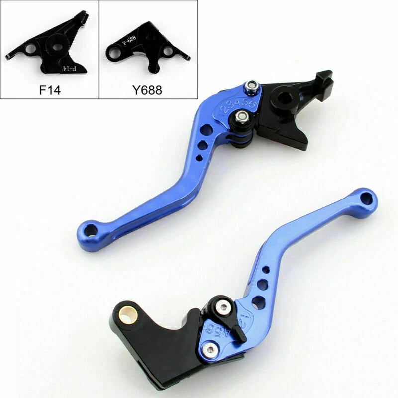 Short Brake Clutch Levers for Yamaha YZF R1 R6 FZ1 R6S (2000–2023) Blue T9