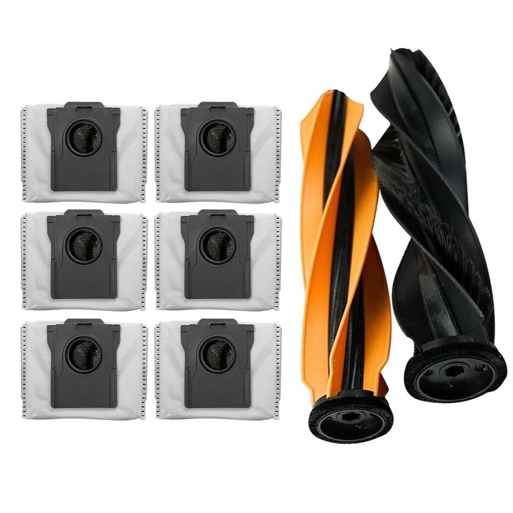 2 Roller Brushes + 6 Dust Bags for DREAME Aqua10 (2020–2023)