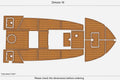 EVA Foam Teak Faux Deck Flooring Mat for Dimora 16 Cockpit BOW Boat