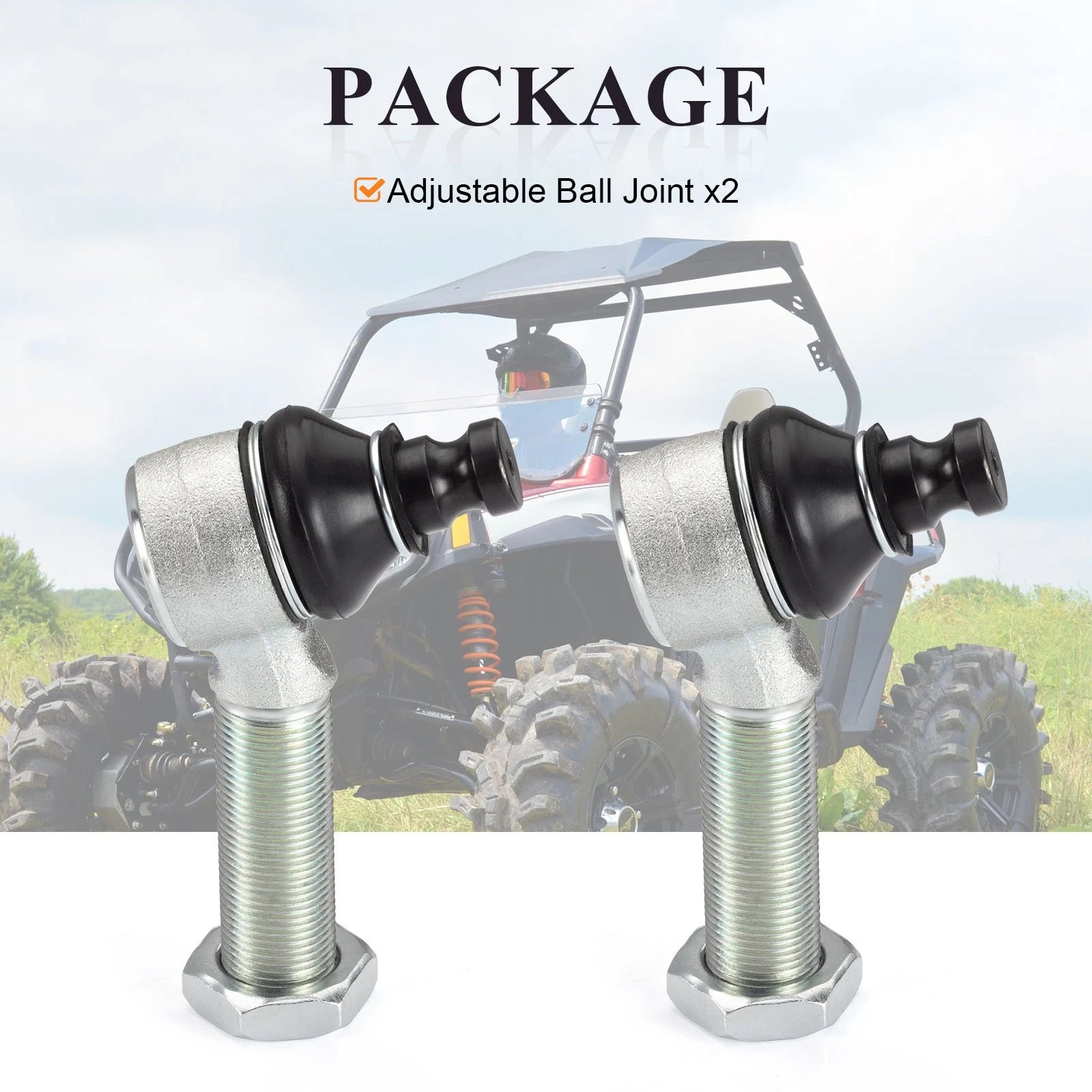 Set of 2 Adjustable Front Upper A-Arms for Polaris RZR S 800 (2009–2014)