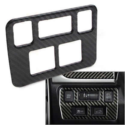 Carbon Fiber Front Headlight Button Frame Cover Trim For Subaru Forester 2013-18