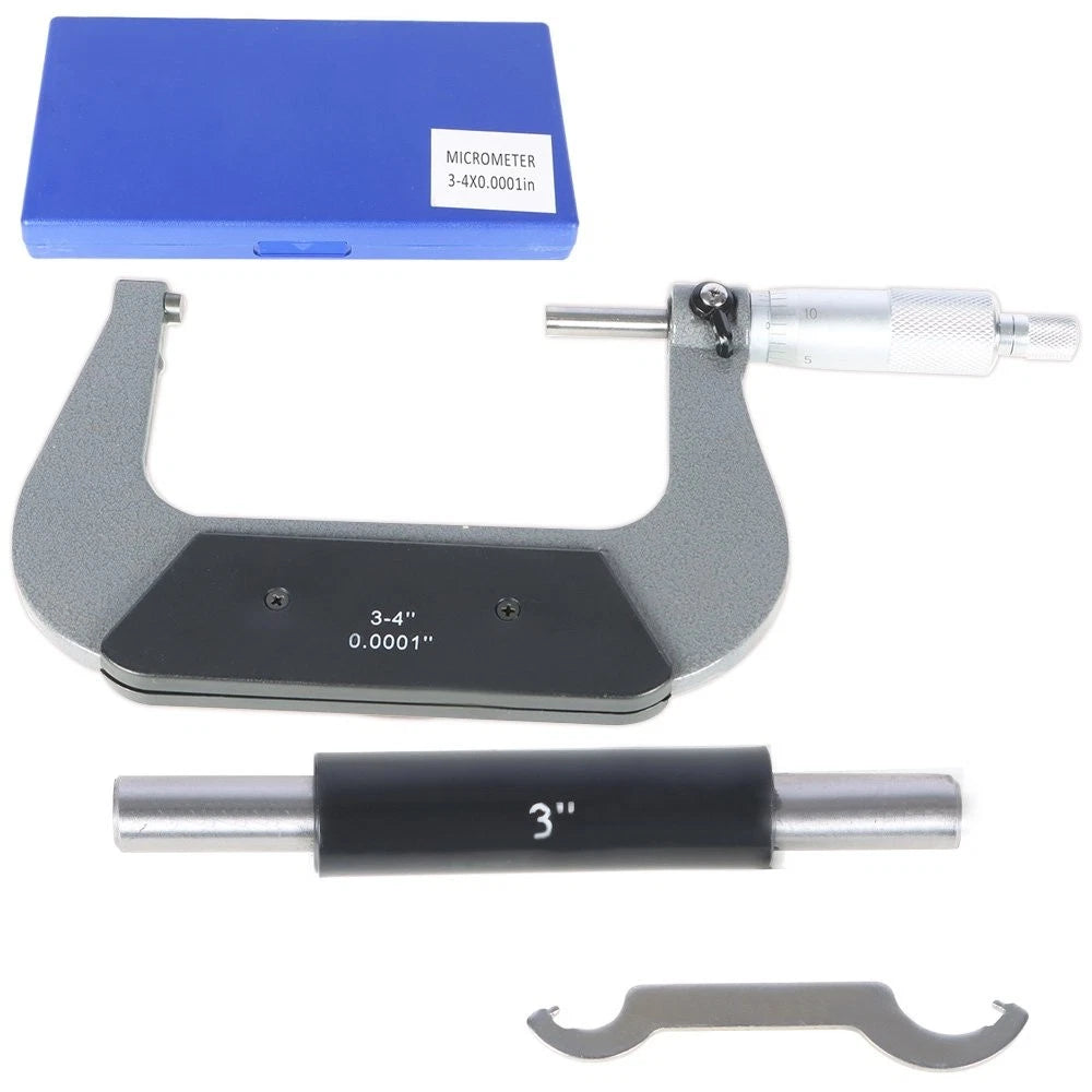 3-4" Outside Micrometer for Precision Measurement (Carbide Tipped)