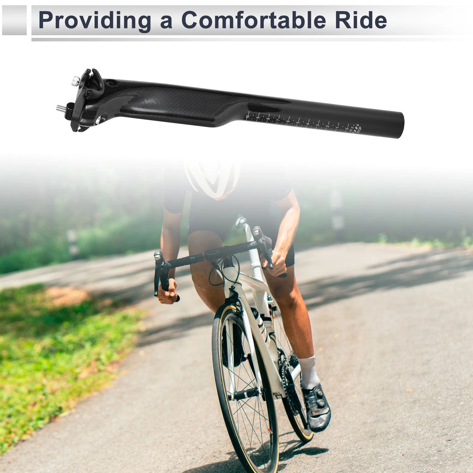 Bike Seat Posts 27.2x300mm Replacement Saddle Post for Universal Fit
