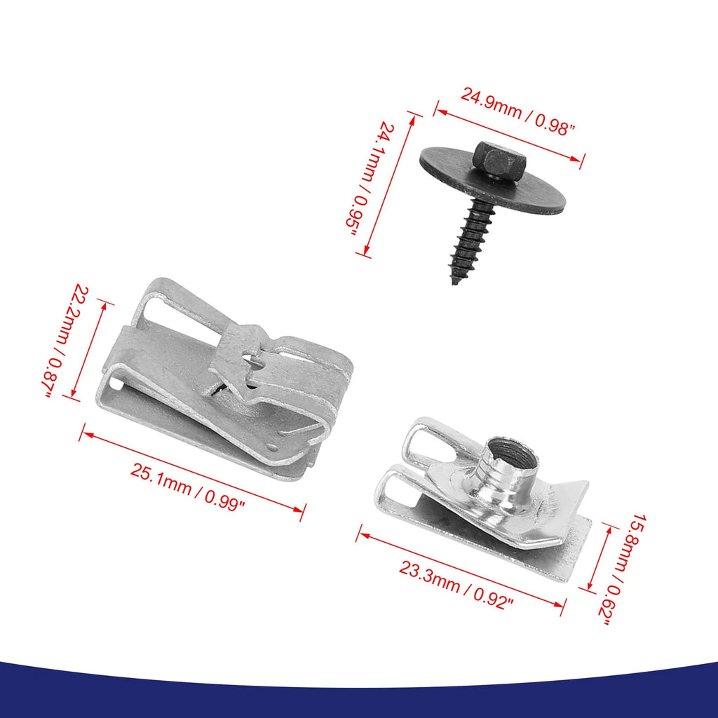 Engine Undertray Clips Screws Fasteners Replacement for Mercedes Benz (2008–2020)