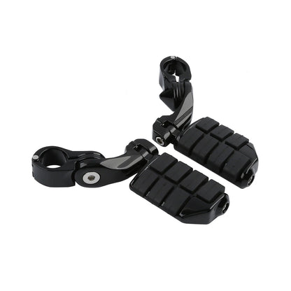 1.25" Adjustable Short Foot Peg Footrest Mount Clamps for Motorcycle