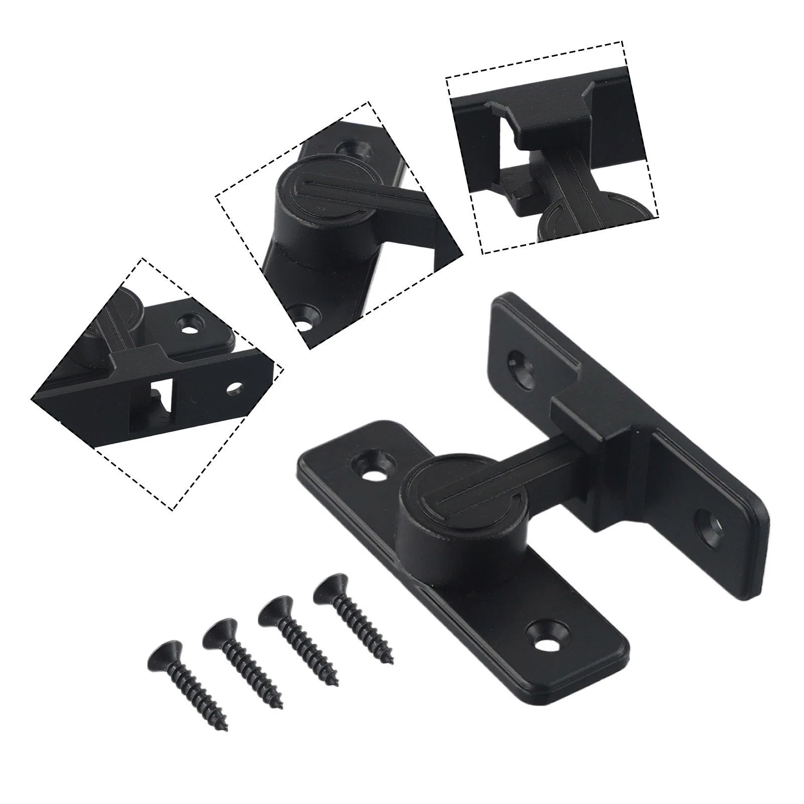 Gate Latch Barn Door Lock Assembly for Sliding Doors (Heavy Duty)