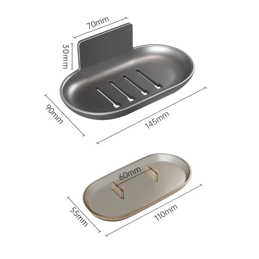 Aluminum Soap Holder for Efficient Water Drainage (Universal Fit)