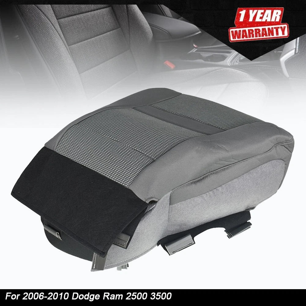 Cloth Seat Cover for Dodge Ram 2500 3500 (2006–2010) Front Left Driver Side Gray